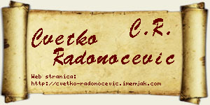 Cvetko Radonoćević vizit kartica